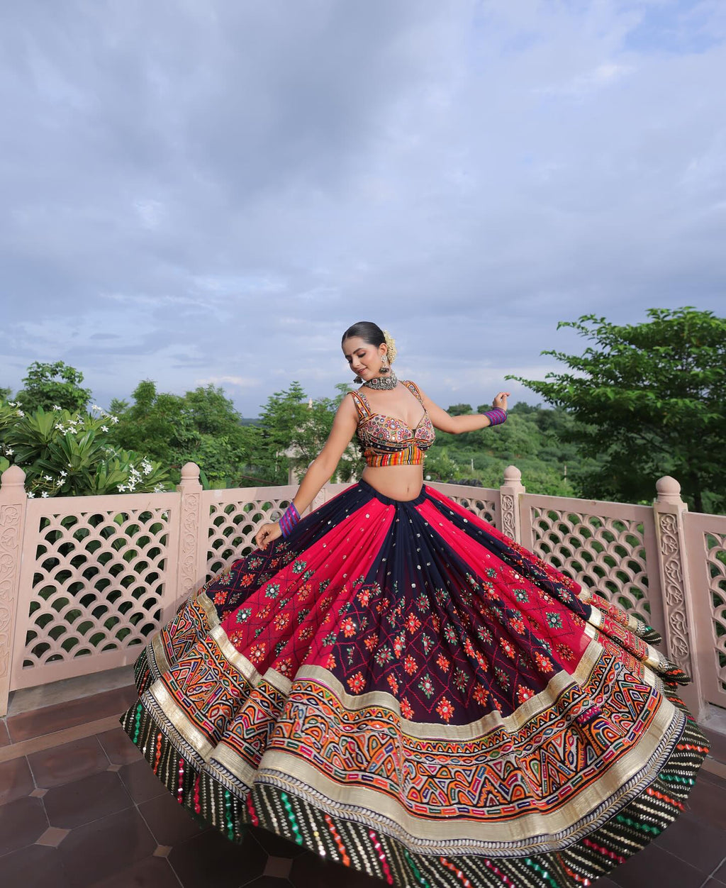 Morbani Multicolor Traditional Gujarati Chaniya Choli
