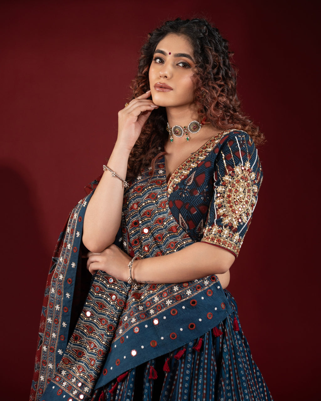Kalki Gamthi Style, Navratri Vibes Choli