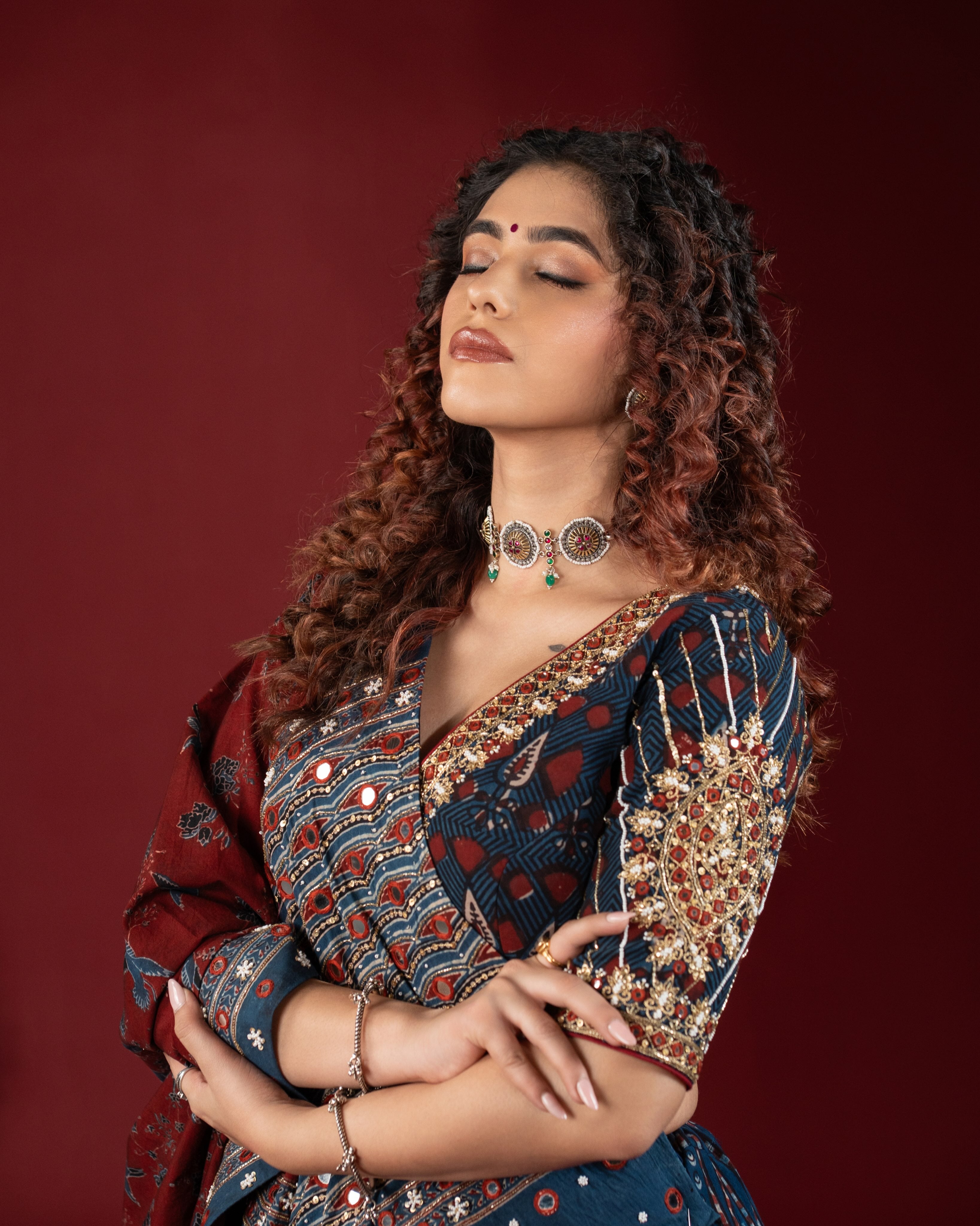 Kalki Gamthi Style, Navratri Vibes Choli