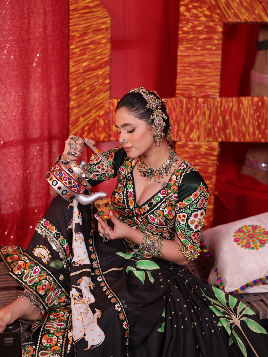 Rangtali Ramzat  Traditional Gujarati Chaniya Choli
