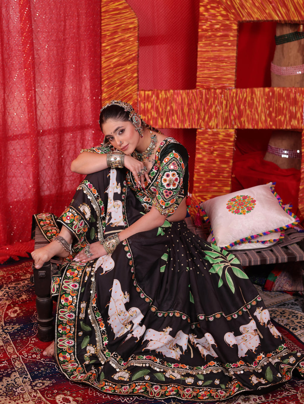 Rangtali Ramzat  Traditional Gujarati Chaniya Choli