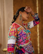 Wisha Vibrant Multicolor Bandhani & Mirror Work Chaniya Choli