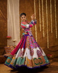 Wisha Vibrant Multicolor Bandhani & Mirror Work Chaniya Choli