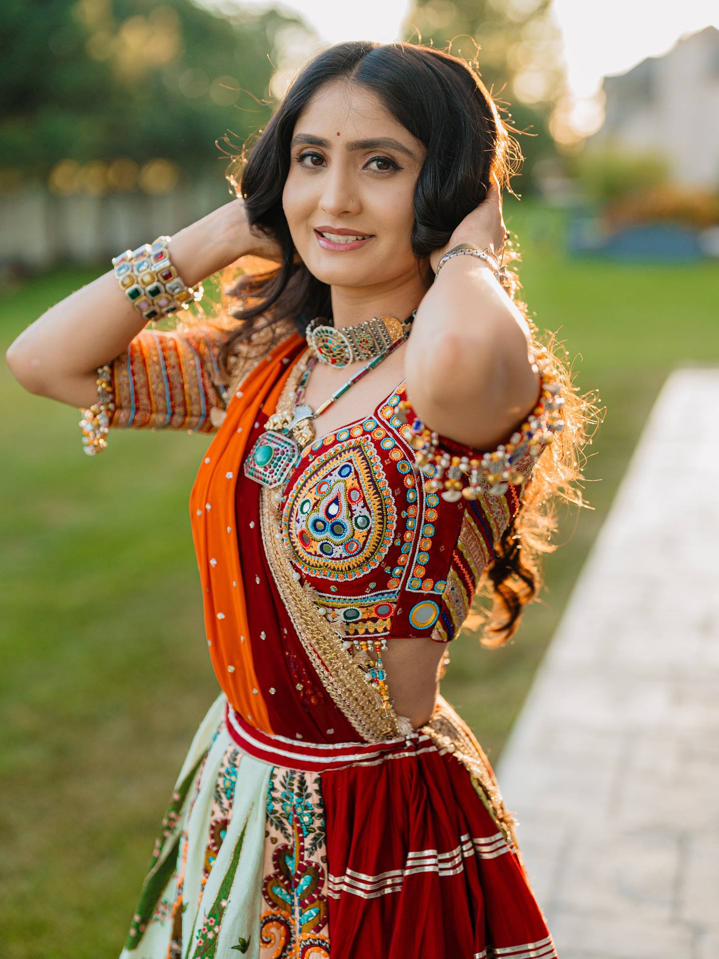 Prisha Garba nights and Gujarati tradition