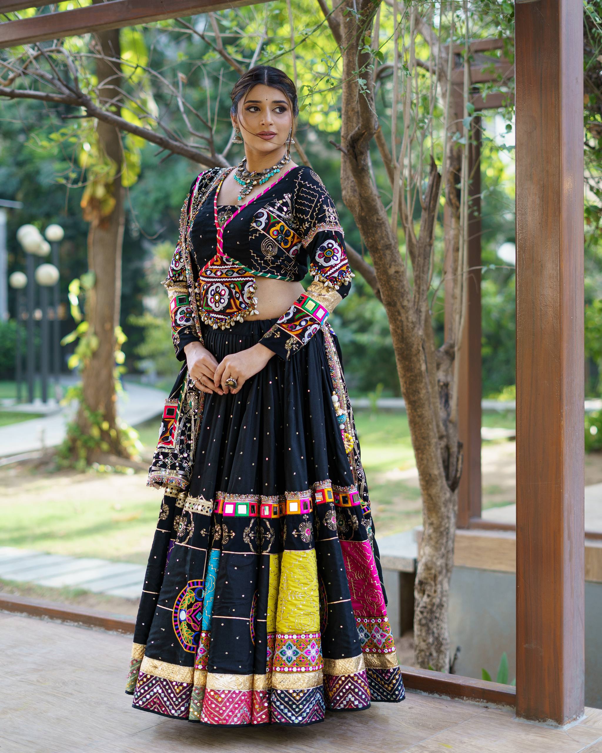 Mitva Bold in Black Navratri  Gamthi  Choli