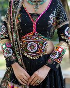 Mitva Bold in Black Navratri  Gamthi  Choli
