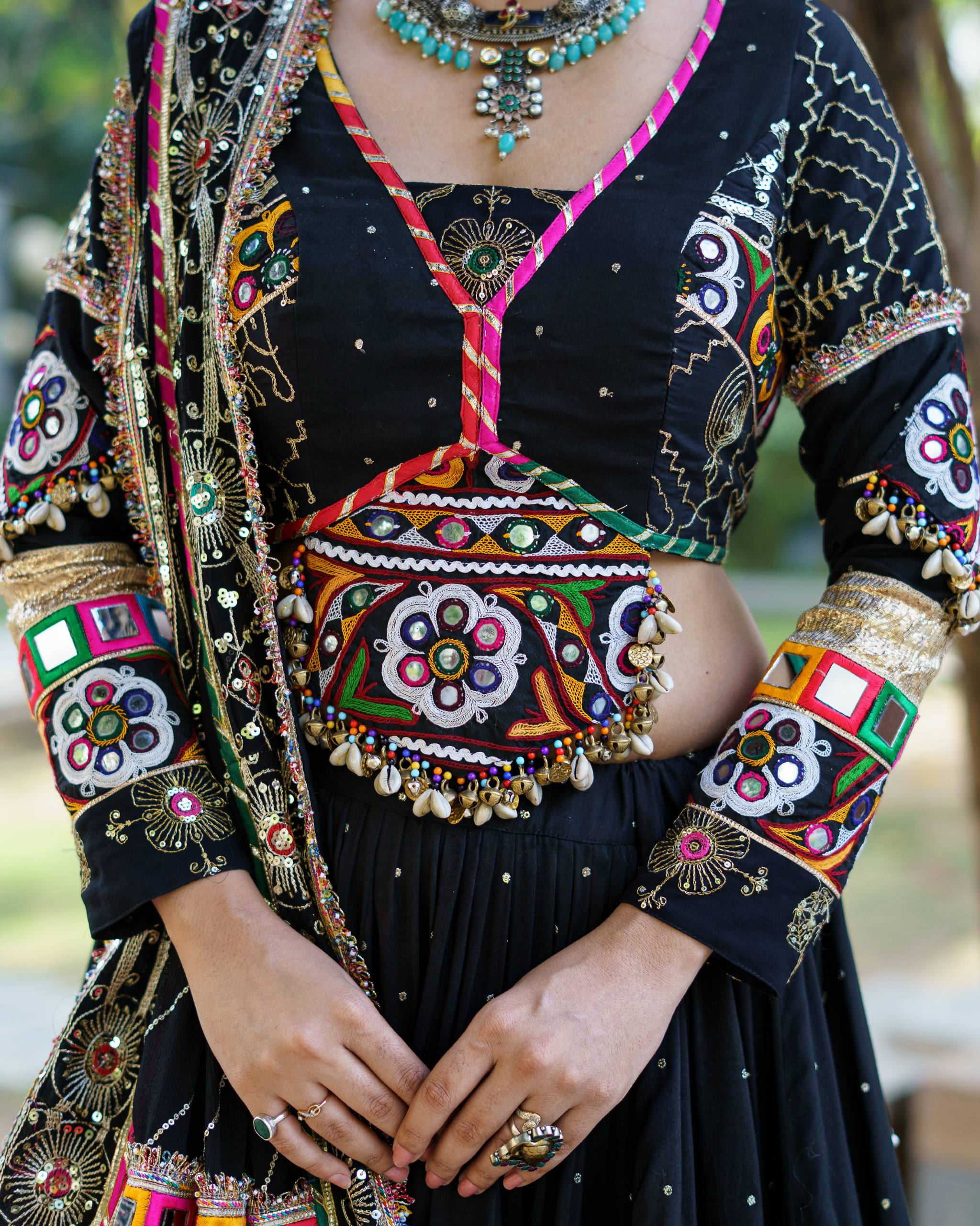Mitva Bold in Black Navratri  Gamthi  Choli