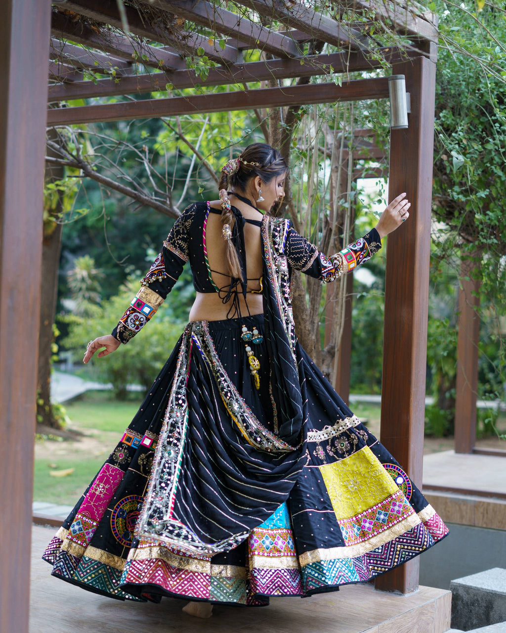 Mitva Bold in Black Navratri  Gamthi  Choli
