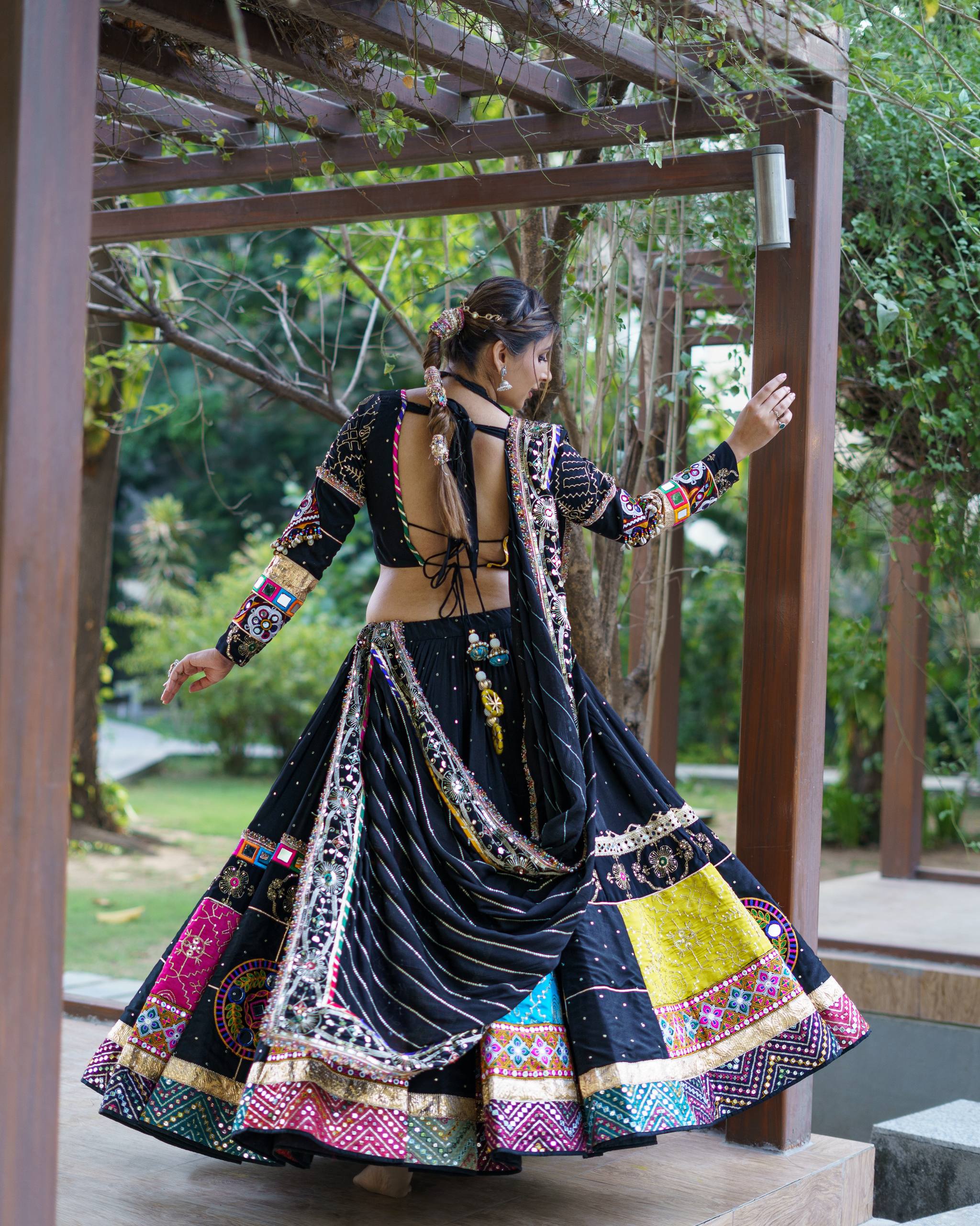 Mitva Bold in Black Navratri  Gamthi  Choli