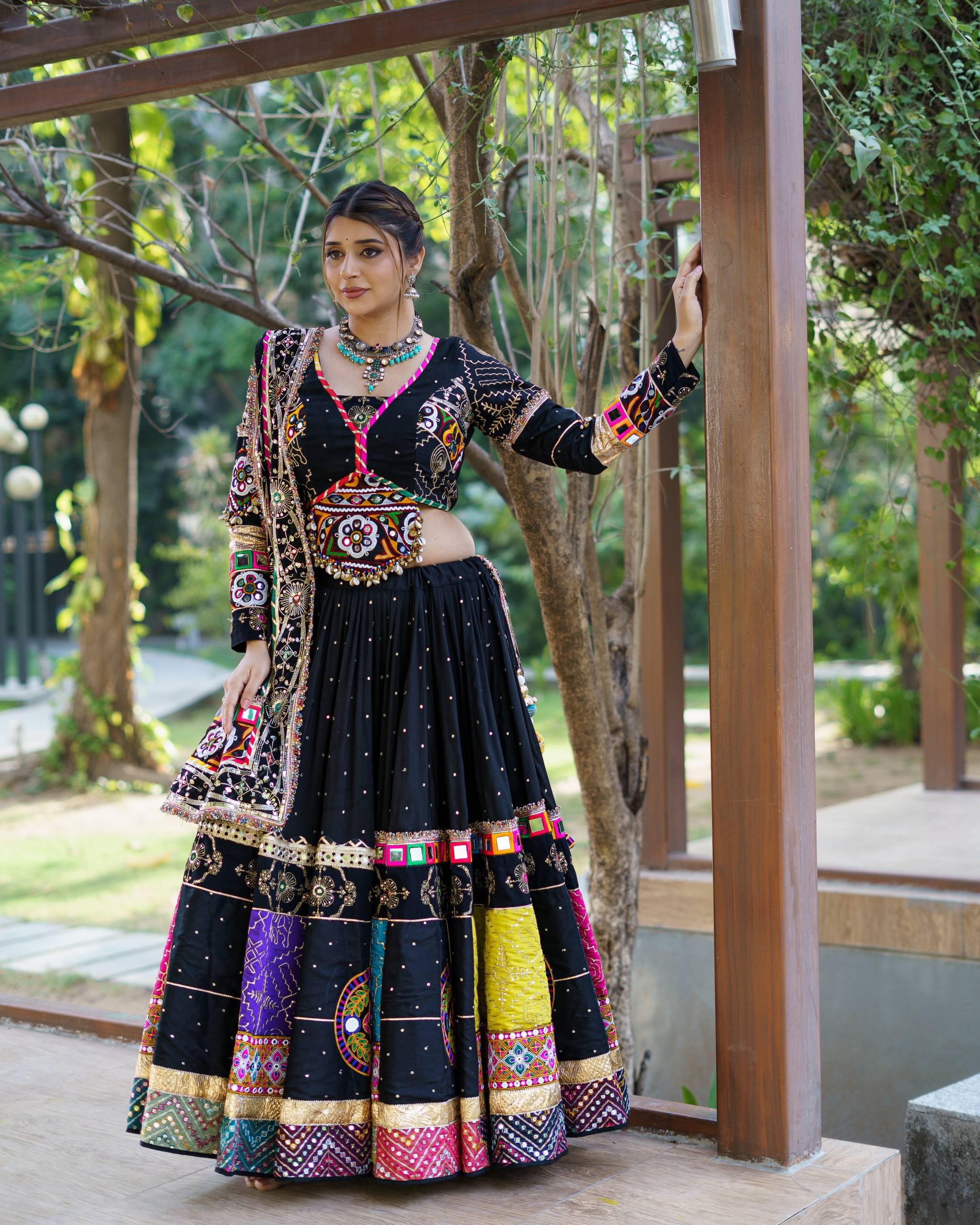 Mitva Bold in Black Navratri  Gamthi  Choli
