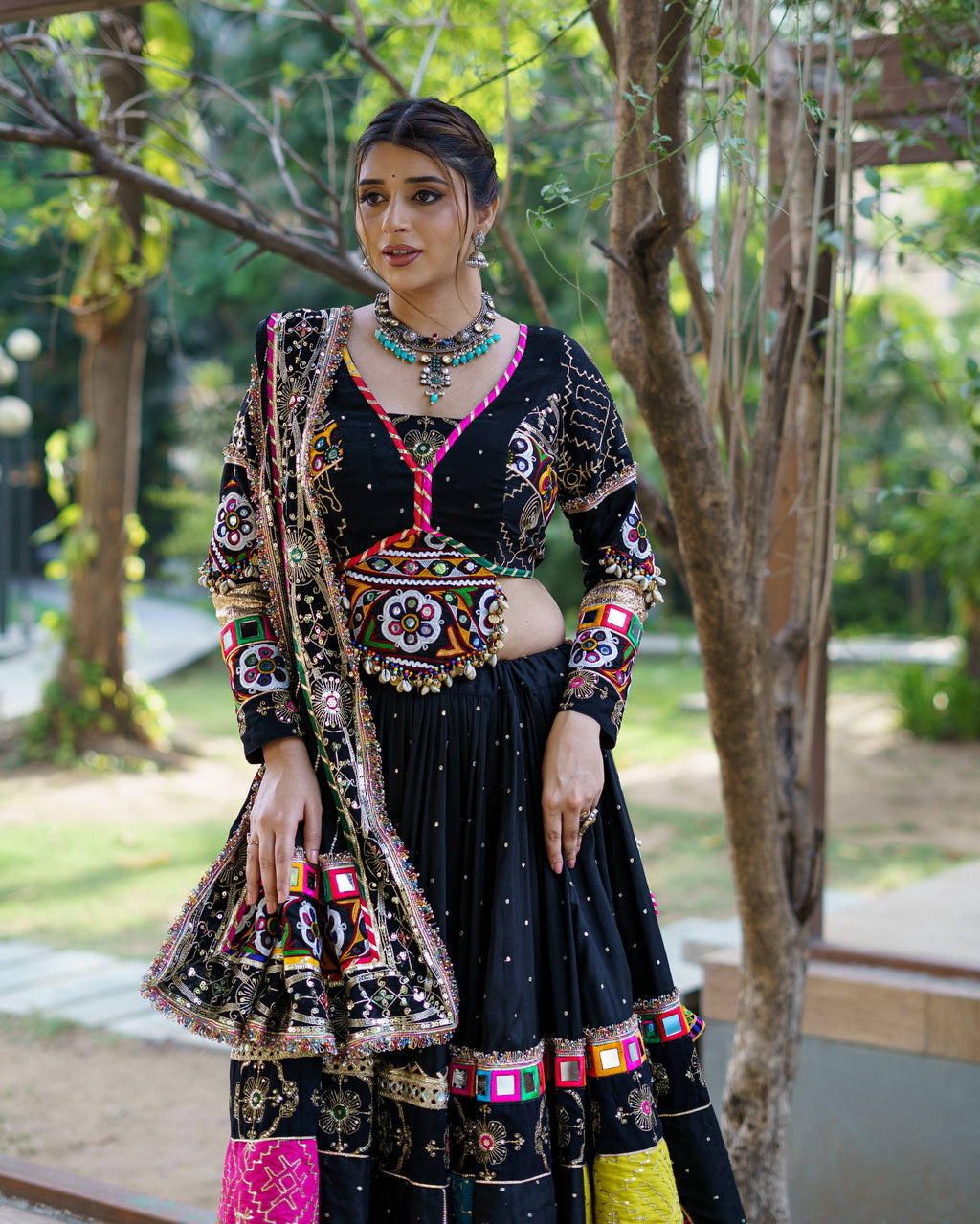 Mitva Bold in Black Navratri  Gamthi  Choli