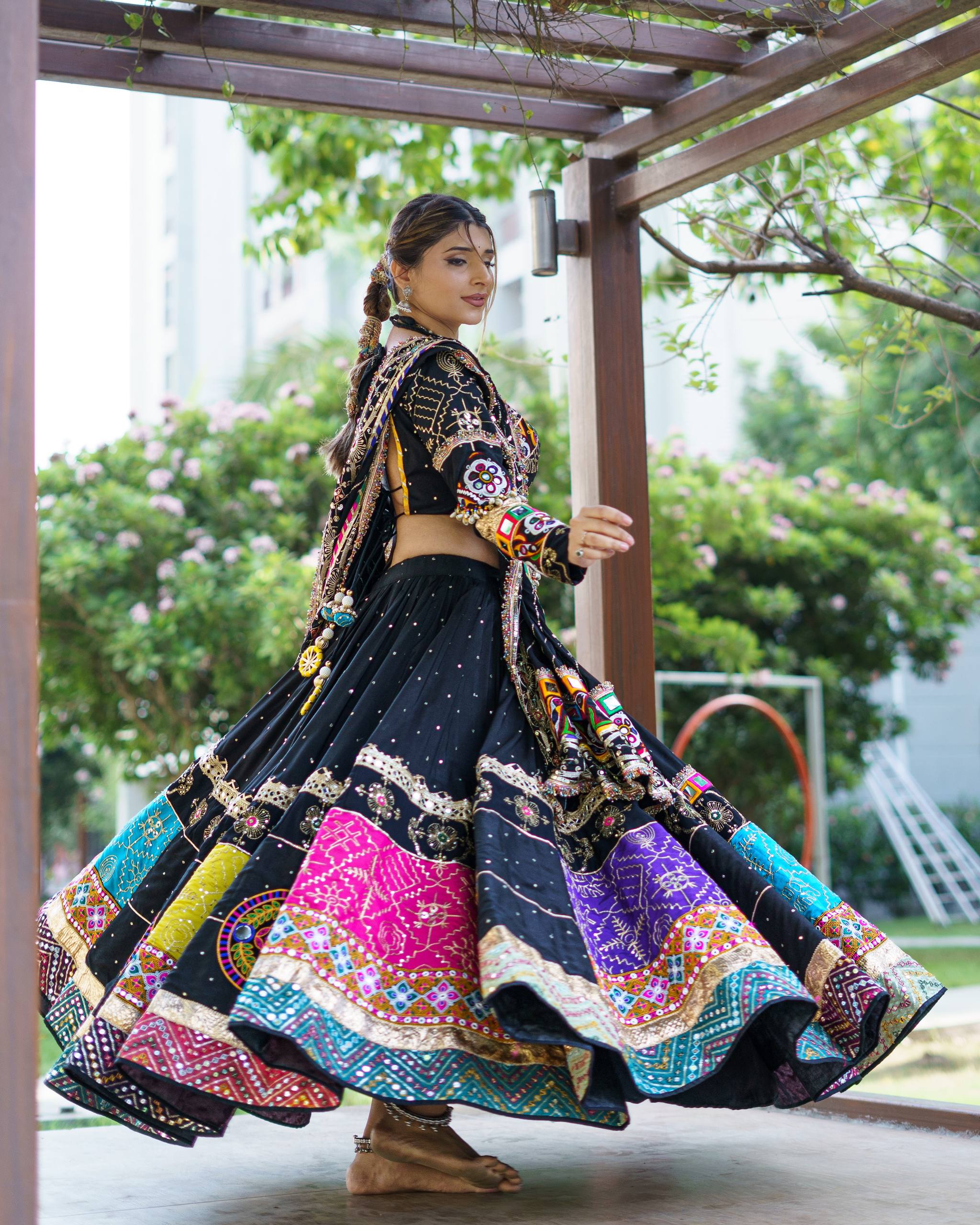 Mitva Bold in Black Navratri  Gamthi  Choli