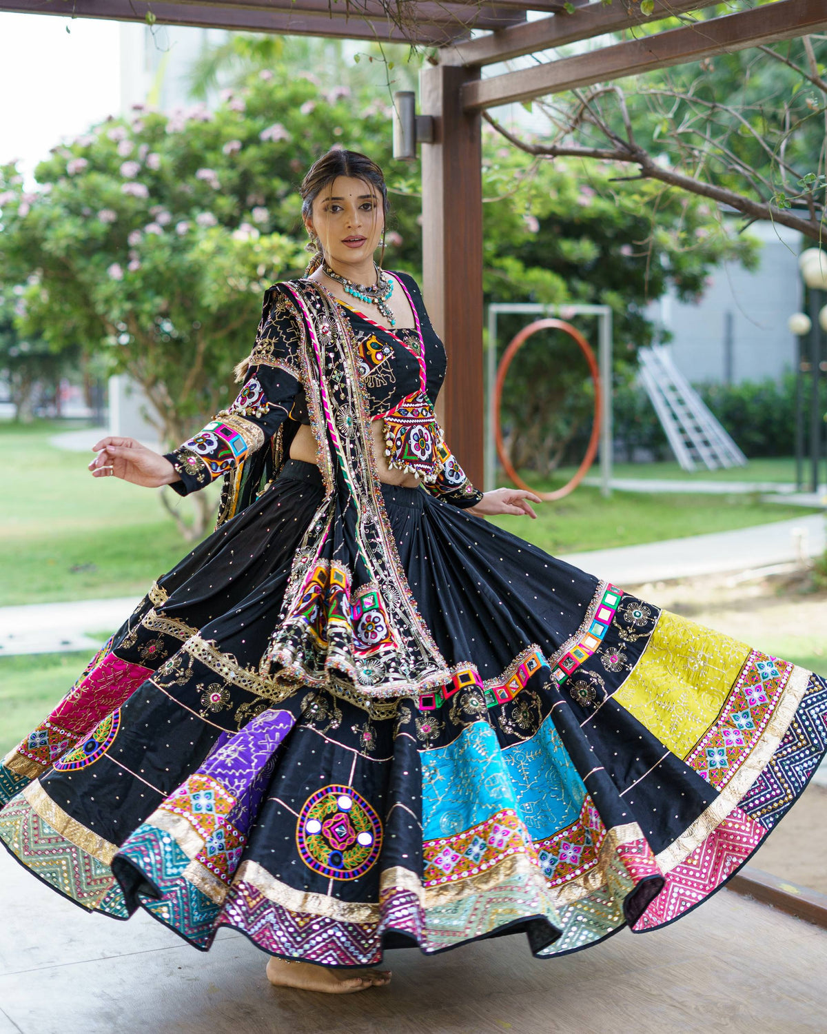 Mitva Bold in Black Navratri  Gamthi  Choli