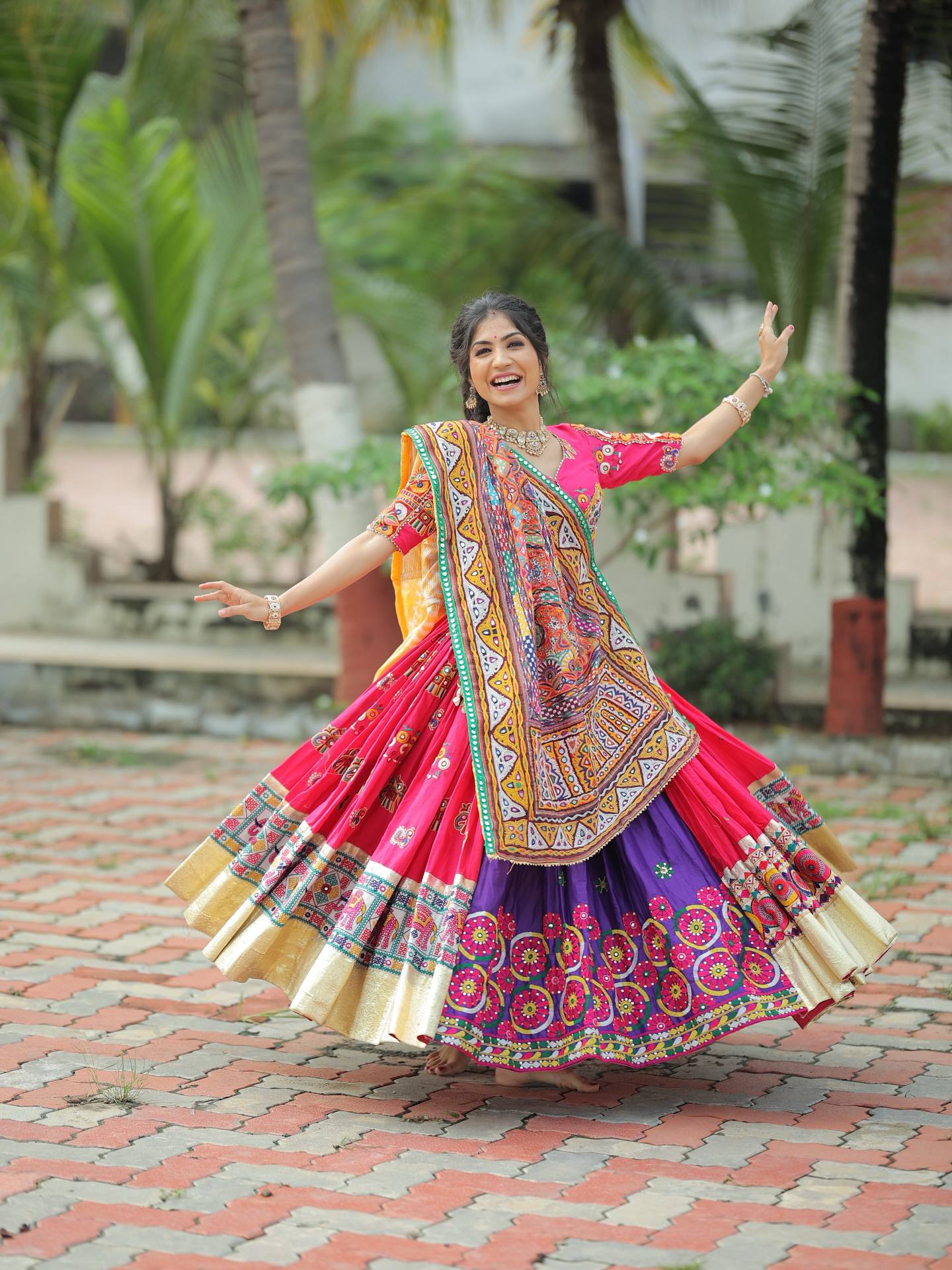 Zuli Festive Twirl in My Navratri Lehenga