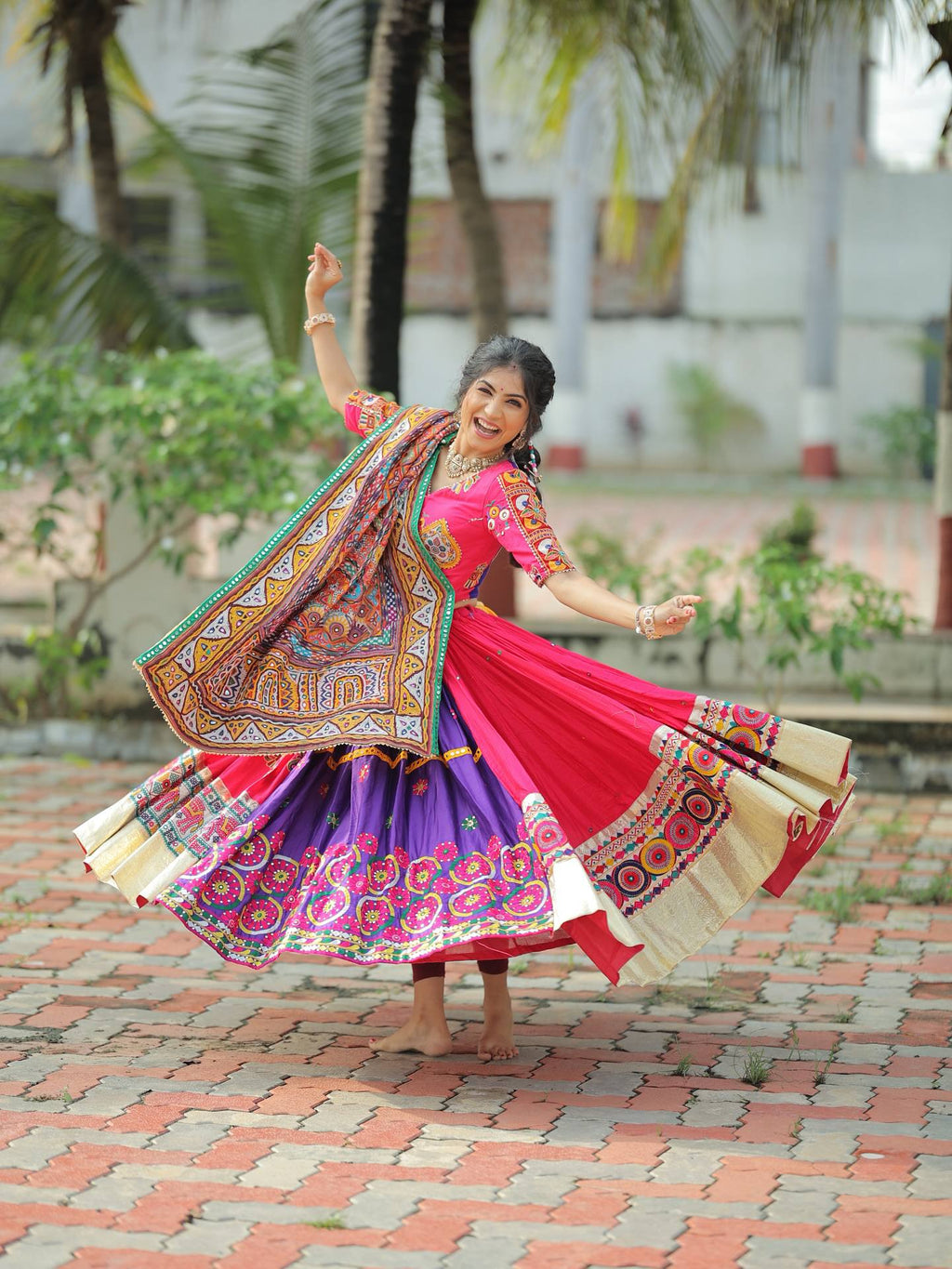 Zuli Festive Twirl in My Navratri Lehenga