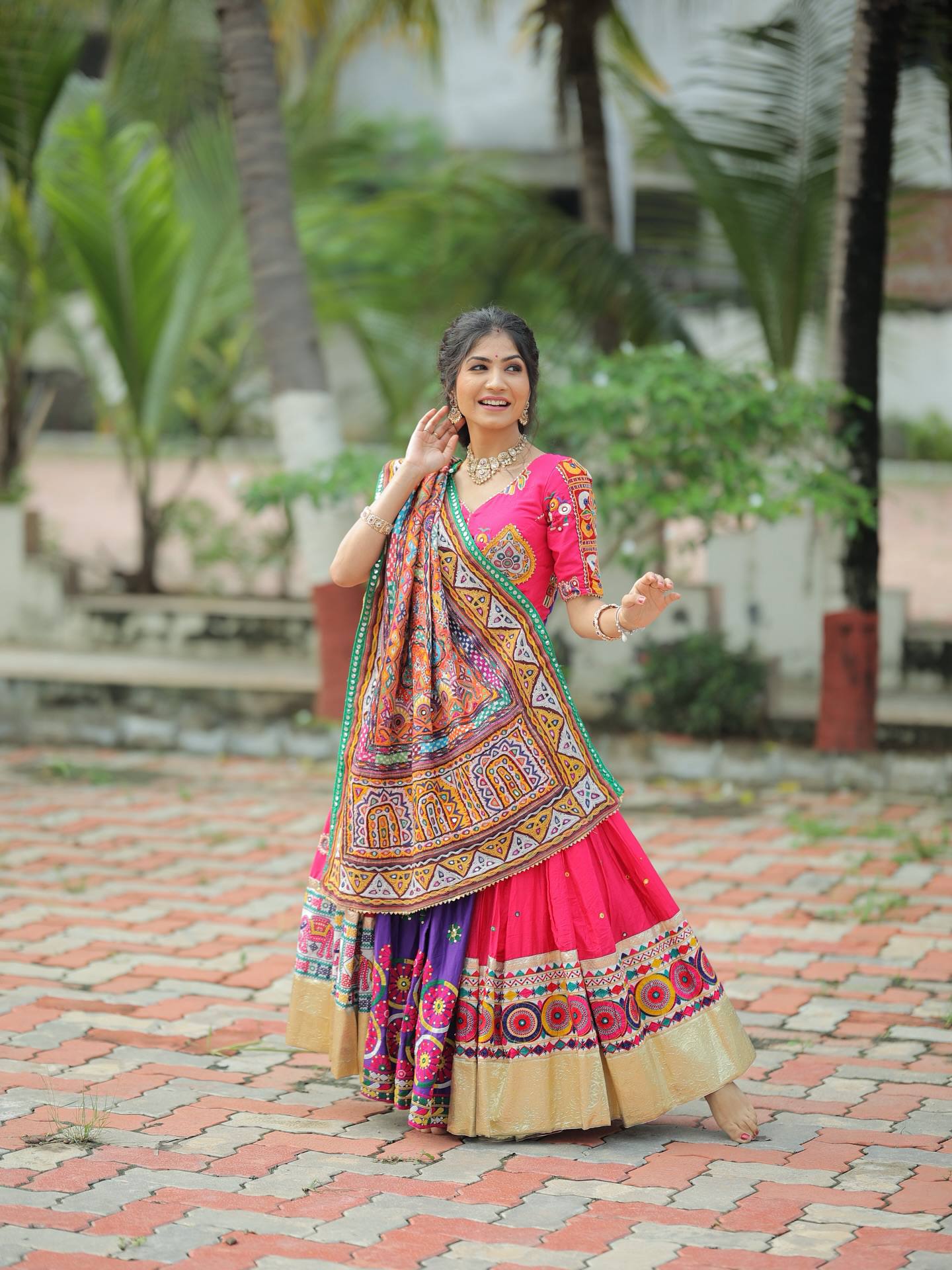 Zuli Festive Twirl in My Navratri Lehenga