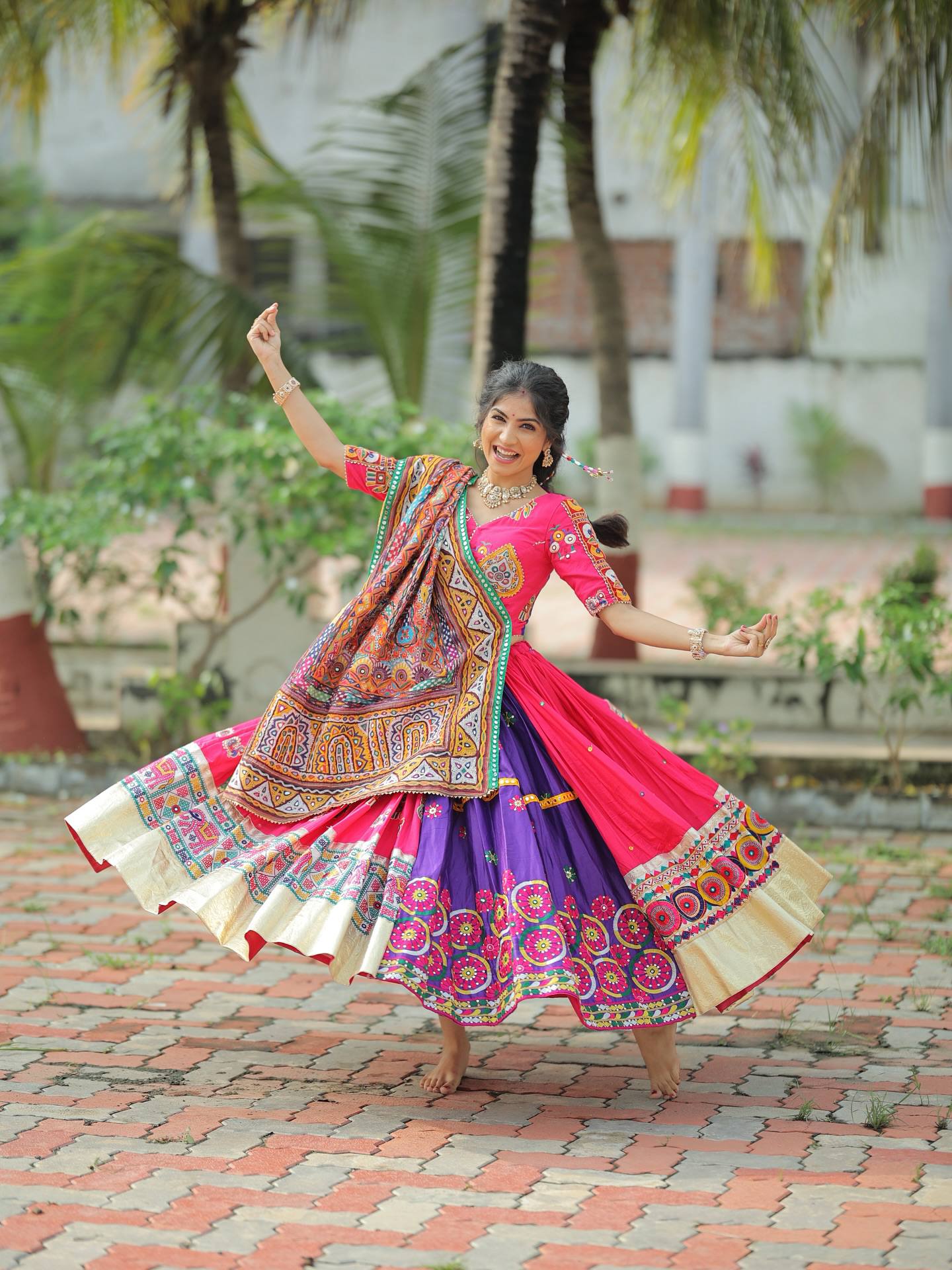 Zuli Festive Twirl in My Navratri Lehenga