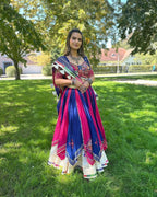 Saira Gulabi Garba Glow  Double Layer Choli