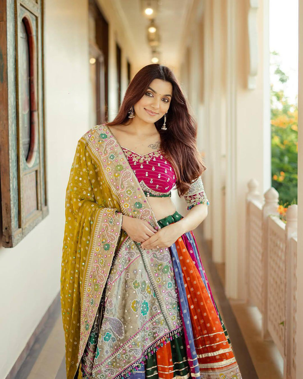 PInky Endless Colors Kathiyawadi Gamthi Choli