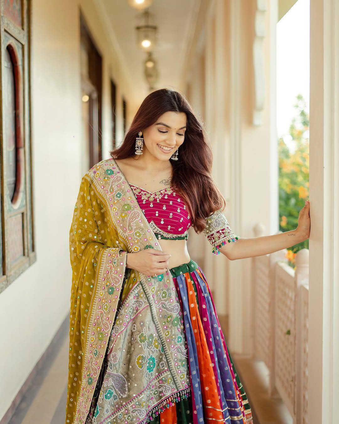 PInky Endless Colors Kathiyawadi Gamthi Choli