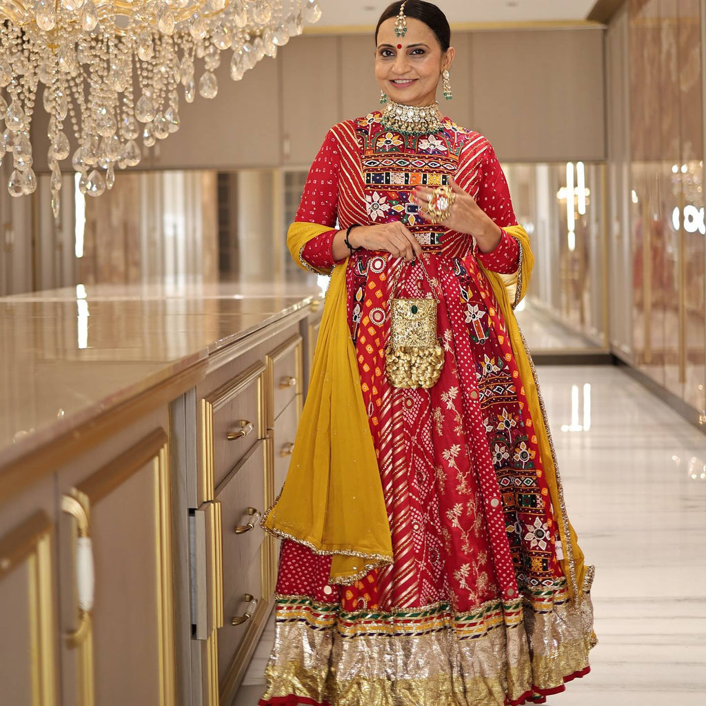 Veerza Red Rajwadi Rang Navratri Special