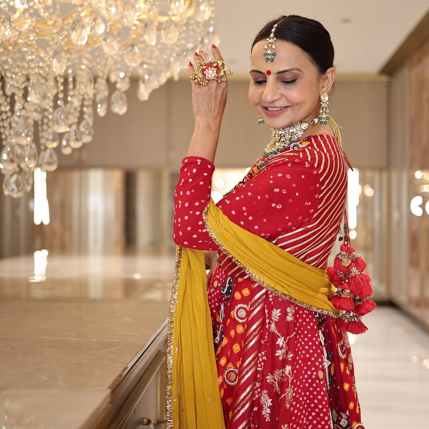 Veerza Red Rajwadi Rang Navratri Special