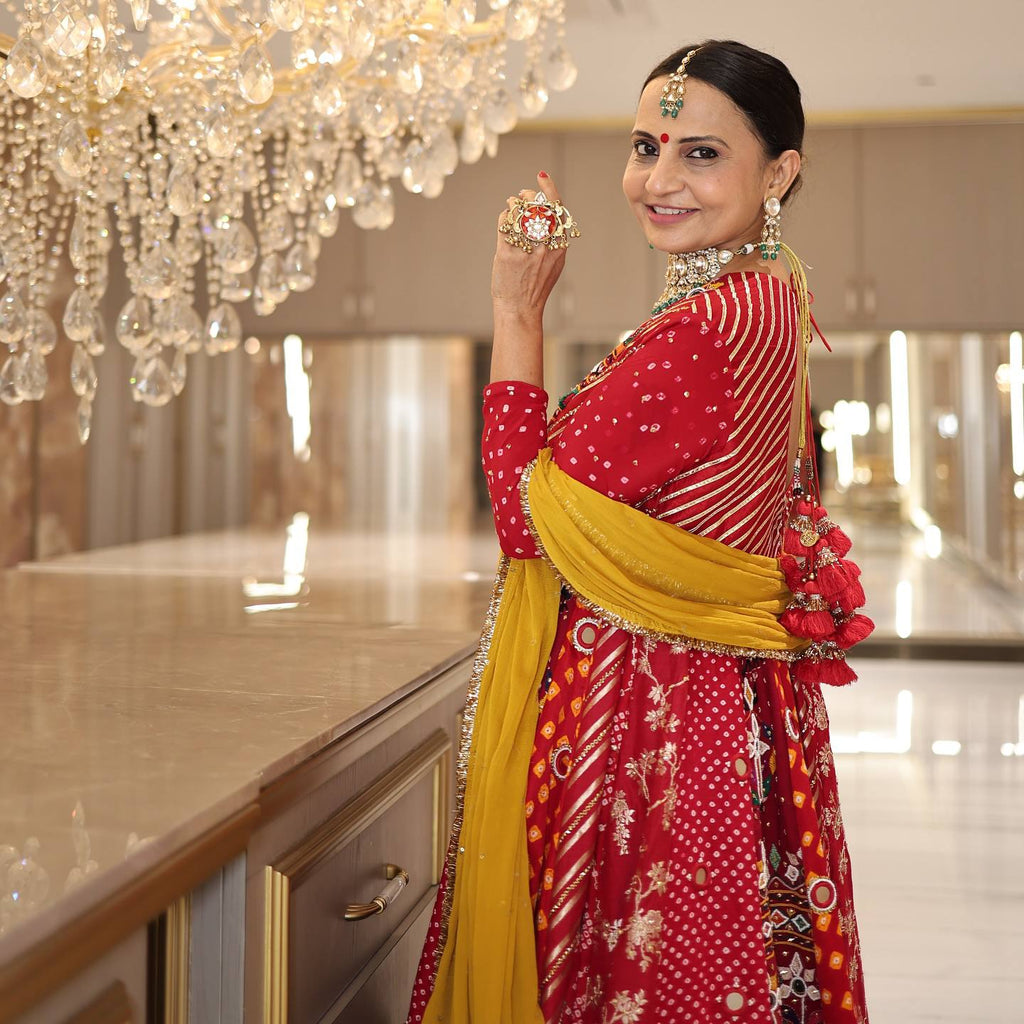 Veerza Red Rajwadi Rang Navratri Special