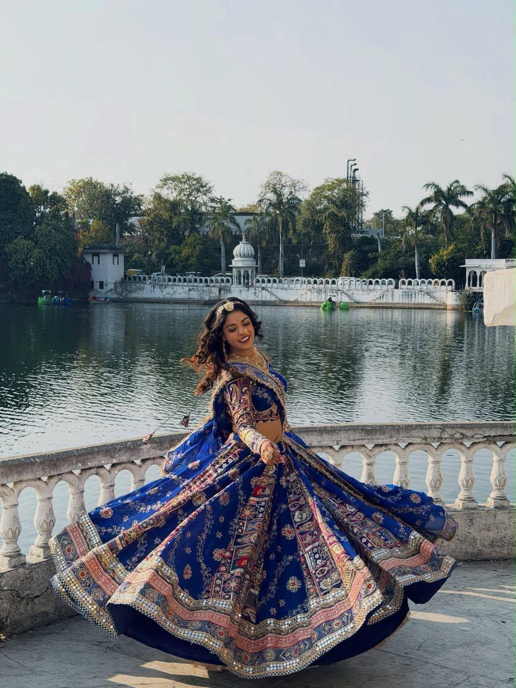 Moksha Raas Riwaaz Navratri in Royal Blue Choli