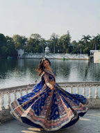 Moksha Raas Riwaaz Navratri in Royal Blue Choli