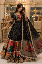 Gunjan Black Bandhani Meets Glam Choli