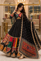 Gunjan Black Bandhani Meets Glam Choli