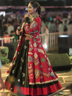 Jamkudi  Traditional Mirror Work Gujarati Outfit